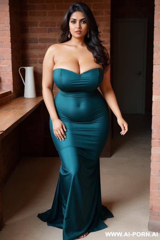 swedish, brunette, broad shoulders, wide waist, busty, indian dress, in loft - #main