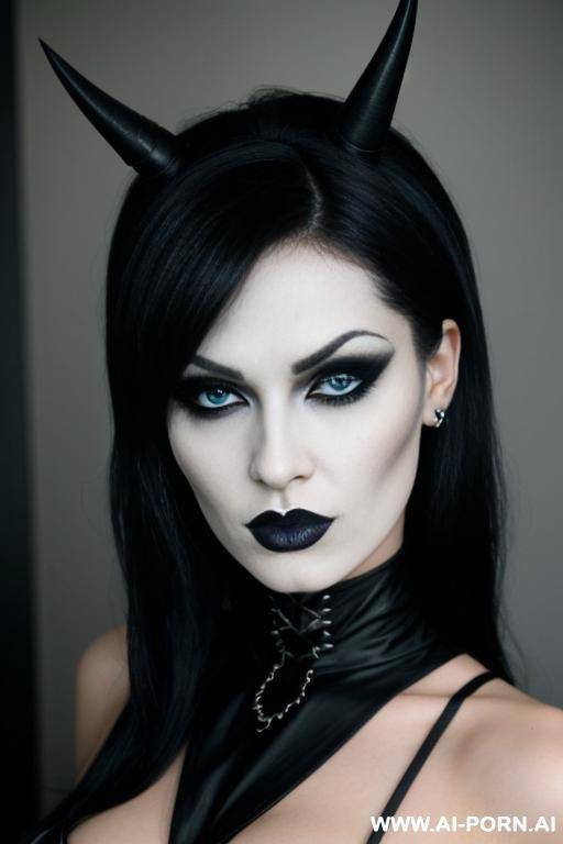 goth, satanic, evil, heavy makeup - #main