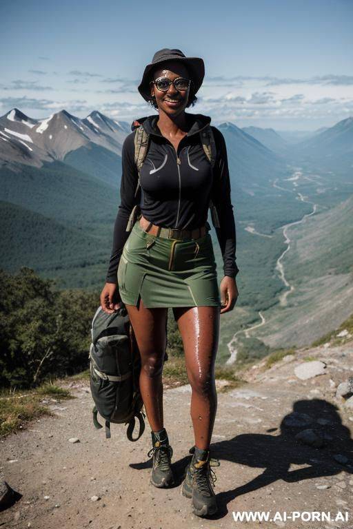 wearing a bucket-hat, blazer, skin-tight summer soft wool dress and sneakers.very wet and oil soaked clothes, oil soaked summer skirt. hole by long skirt. ripped clothes, torn clothes. naked overly - #main