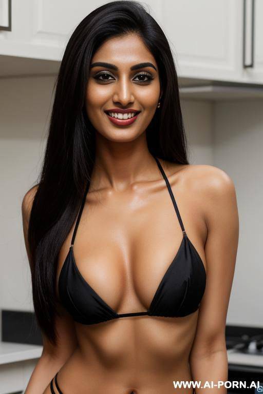 punjabi supermodel, ((perky breasts)), (perfect boobs) , luxurious modern mansion, black bikini - #main