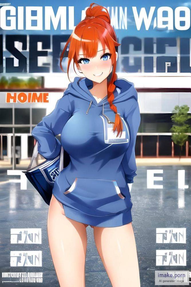 Single Girl, Standing, Normal body, Ponytail, Braided, Blue... - #main