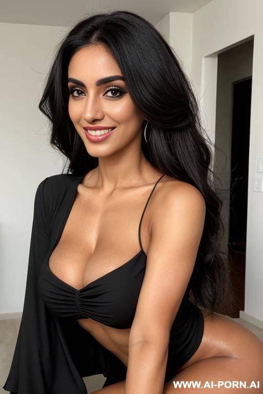 middle eastern, bright, detailed face, fit, muscular, beautiful face, hairy pussy. make-up, - #main