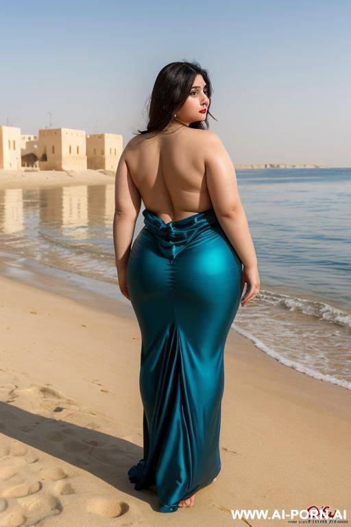 pretty face chubby naked big hips full body view oiled - #main