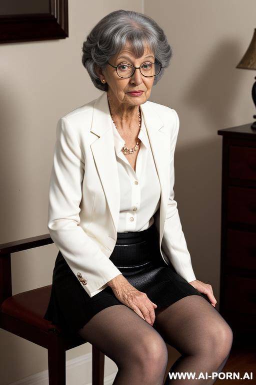 grandma black with glasses in bedroom - #main
