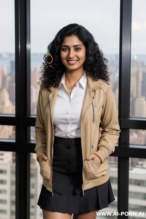 standing in a fancy luxurious sky rise penthouse in manhattan, photorealistic, dark complexion, (ultra detailed photo), (hyper realistic photo) - #main