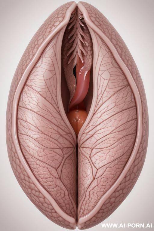 hyperrealistic anatomical illustration of the female outer sex organs, showing the vulva, including the outer labia, labia a, clitoris, urethral opening, and vaginal opening. front view, high resolution, - #main