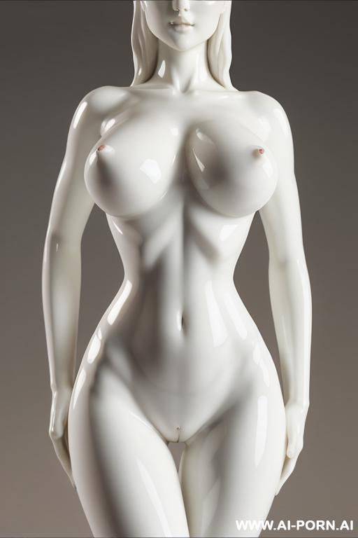 porcelain white nude skin turned into statue, zoom, very fit hourglass figure, extremely wide pelvis and hips, fit waist closeup zoom picture, porcelain statue, wide hips fit details, wide inner gap between legs, very wide crotch-gap naked pussy - #main