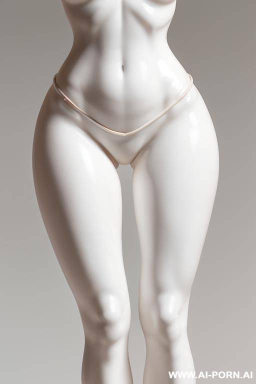 porcelain white nude skin turned into statue, partial zoom, very fit hourglass figure, extremely wide pelvis and hips, fit waist closeup zoom picture, porcelain statue, wide hips fit close zoom details, wide inner gap between legs, very wide crotch-gap - #main