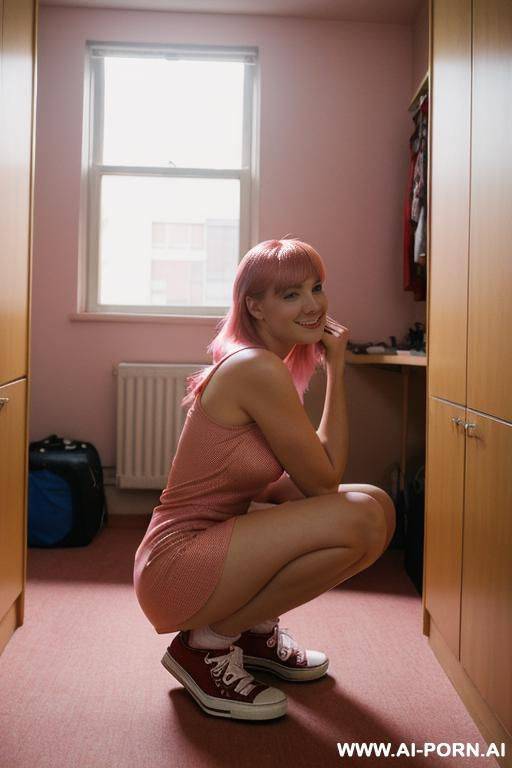 short red dress, converse shoes, nuda - #main