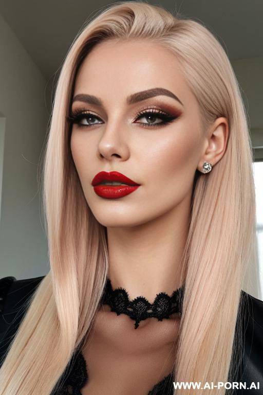 puckered lips, red matte lips - #main