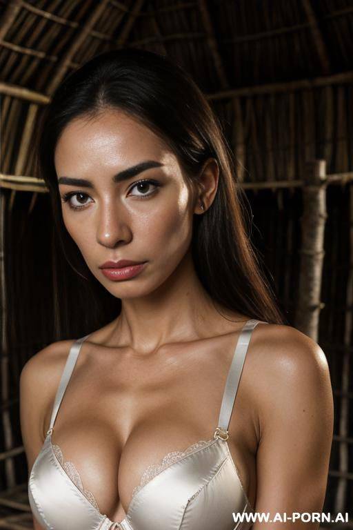 amazonian woman, amazone hut, ((no makeup)), - #main