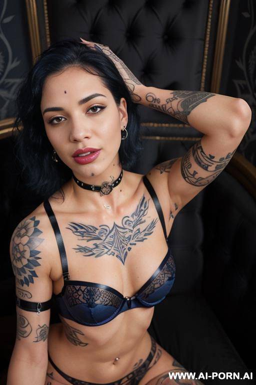bdsm very tight shibari, covered in cum, red face with shocked expression, latex bondage, exposed breasts - #main