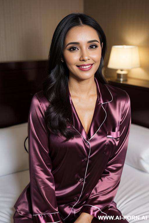 satin pajamas, night time, (photorealistic), (ultra detailed photo), (hyper realistic photo), (asin ) (lean). busty - #main