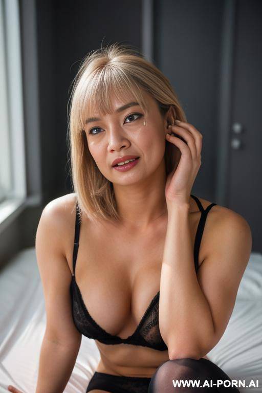 1woman, solo, looking at viewer, blush, open mouth, lying in bed, underwear, panties, sweat, pussy, indoors, looking ford, from the front, mosaic censoring, feet, open legs, uncensored, open pussy, - #main