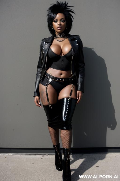 hot black punk woman - #main