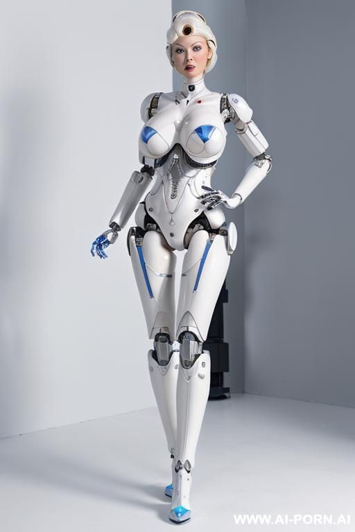 ((realistic very beautiful four k quality to very detailed robotic body, beautiful doll cyborg robot male)),(( artificial big boobs total covered only latex skin white)) natural face, completely made - #main
