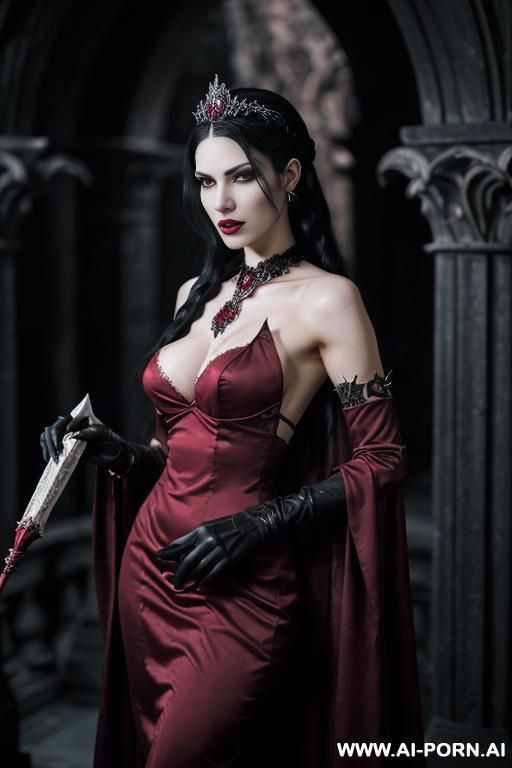 vampire princess, finely detail, ultra detailed face, highly detailed skin, highly detailed hands, looking at viewer, (eye contact), (((dull pallid skin))), arrogant noble face, arrogant figure, - #main