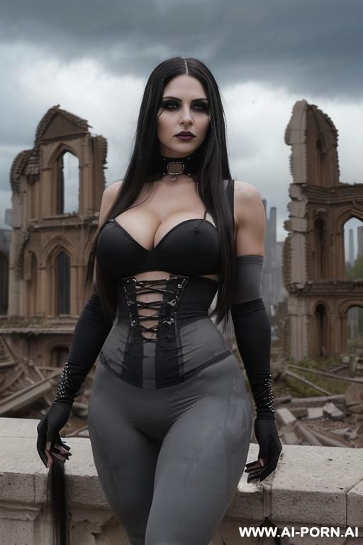 (((beautiful face, gorgeous body, athletic figure, wide hips and juicy thighs, natural breasts, athletic physique))) (((long straight hair, gothic makeup, gothic woman))) (((hot woman, hot milf, sexy))) - #main