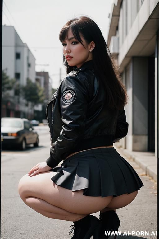 ((fat ass)), celulitis legs ((thicc body)) ,perfect round ass ,((big booty )),((wide-hips)) thicc curvy model ,full side view - #main