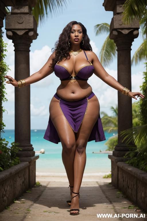 blonde, busty, sandals high heels, naked, african, ((bottom view)) - #main