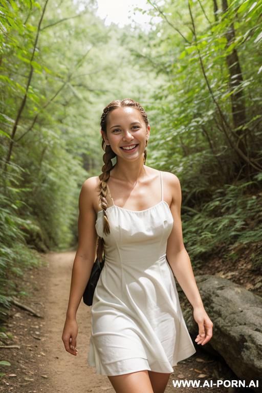 (short white dress) (hiking) - #main