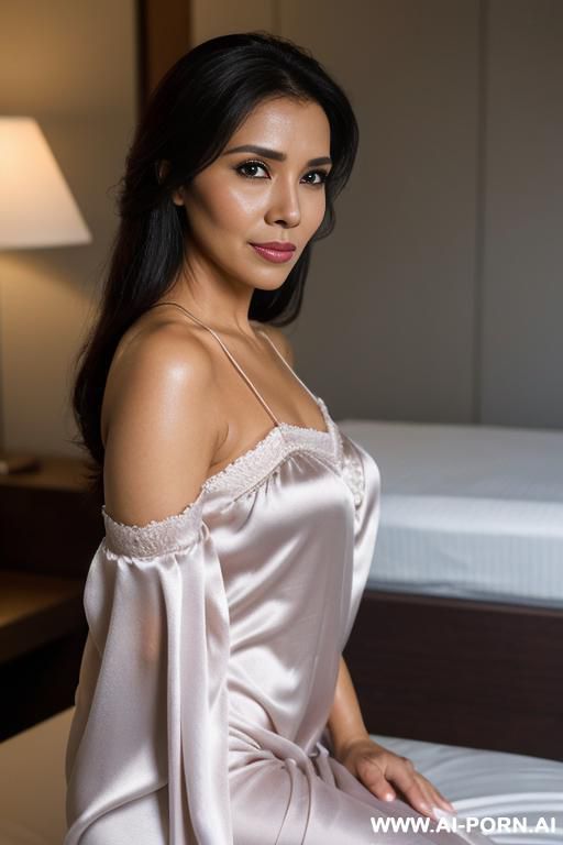 ((middle eastern)), (asin), ((nightgown satin )), (pretty face), (detailed face), (soft slutty smile), (perfect), (natural lighting), ((highly detailed photo)) - #main