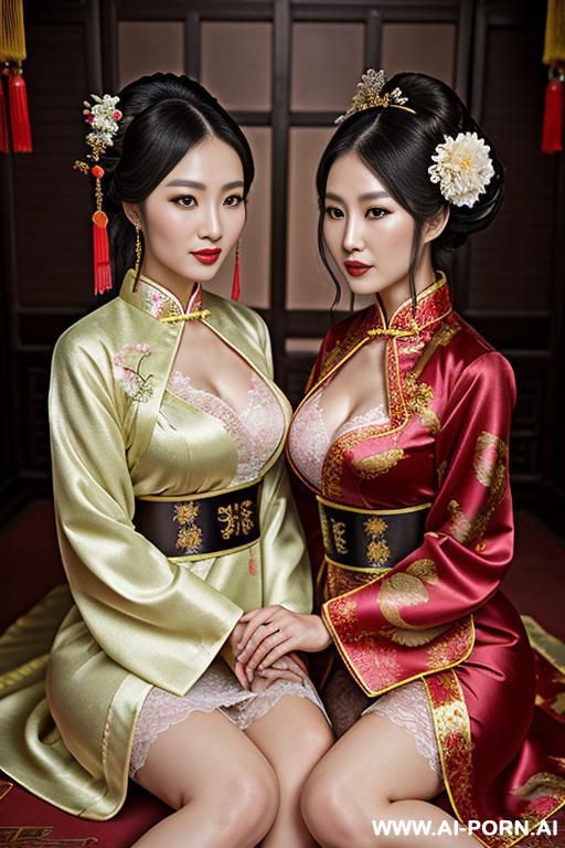 chinese princess, lace clothes, chinese clothes, traditional clothes, chinese wedding, old china outfit, short skirts - #main