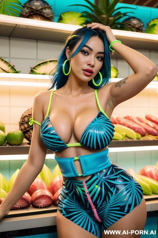 stretching, jungle, round boobs, extremely pretty, full botox lips, button nose, eye contact, ahegao, hoop earrings, tight waist - #main