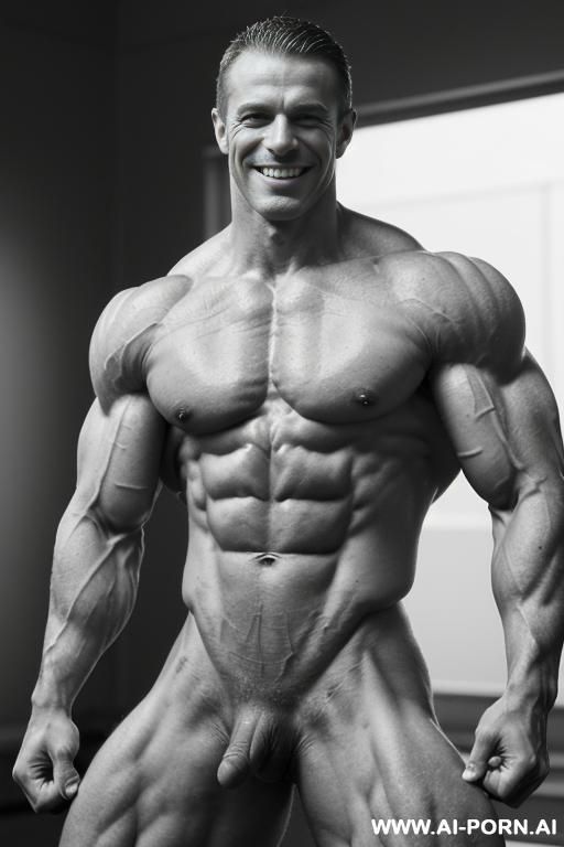 ((nude white smiling very muscular short fitness model a. c. pinheiro with rockhard pecs)), (extreme sculpted abs), ((very muscular pecs)), ((very muscular fbb delts)), ((very muscular fbb traps)), - #main