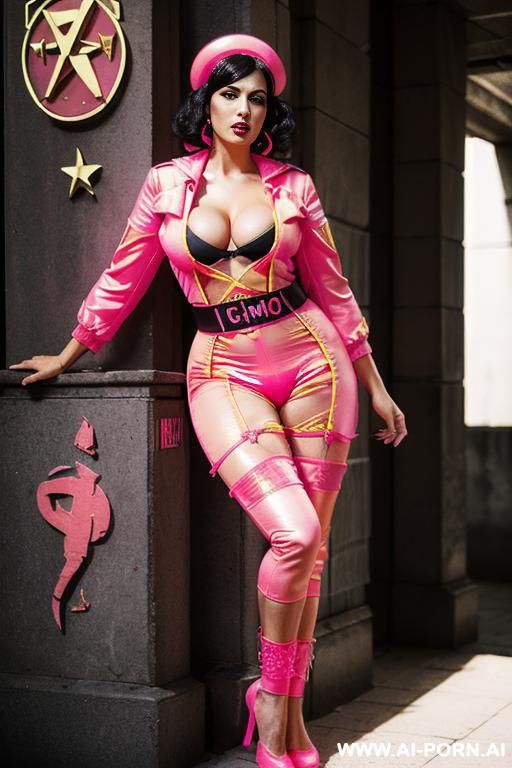 cocky mean looking dark haired femdom mistress - #main