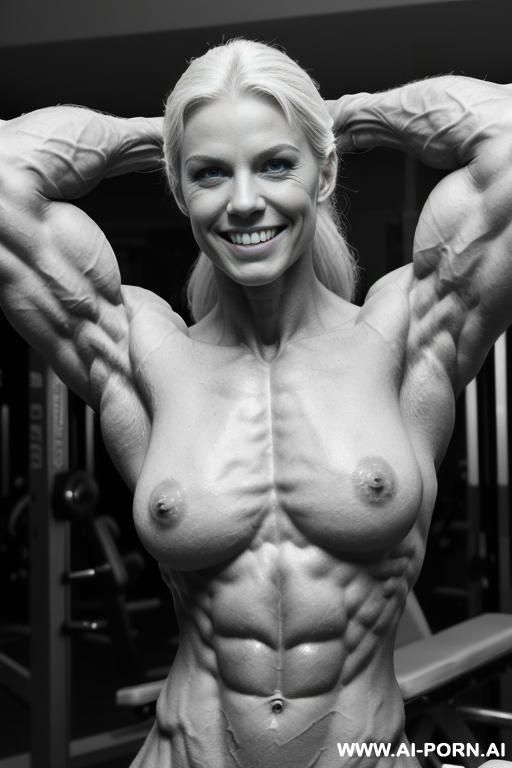 ((nude white smiling very muscular short fitness model d. messing with rockhard pecs)), (extreme sculpted abs), ((very muscular pecs)), ((very muscular fbb delts)), ((very muscular fbb traps)), ((nude - #main