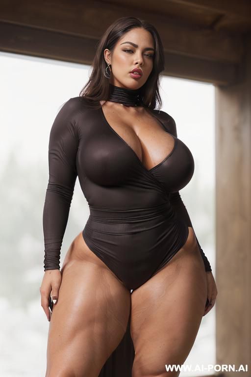 beautiful mommy, thick thighs, naughty, good makeup, ((oiled up, lube, slippery)), (tight transparent glass dress, long sleeves, hard nipples out), (juicy nipples), nsfw, (((realistic look, super - #main