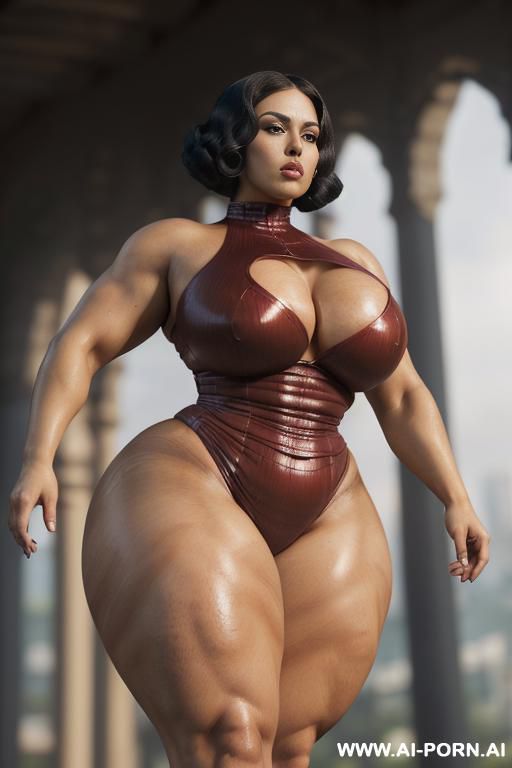 ((burkka)), thick thighs, naughty, good makeup, ((oiled up, lube, slippery)), nsfw, (((realistic look, super realistic))) (((frontal view))) (((strong and cruel, sexy and beautiful))) (((perfectly beautiful - #main