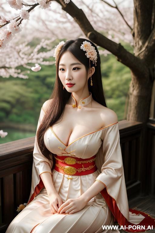 tea party, full clothes, pleated dress, hugging each other, chinese clothes, traditional clothes, chinese wedding - #main