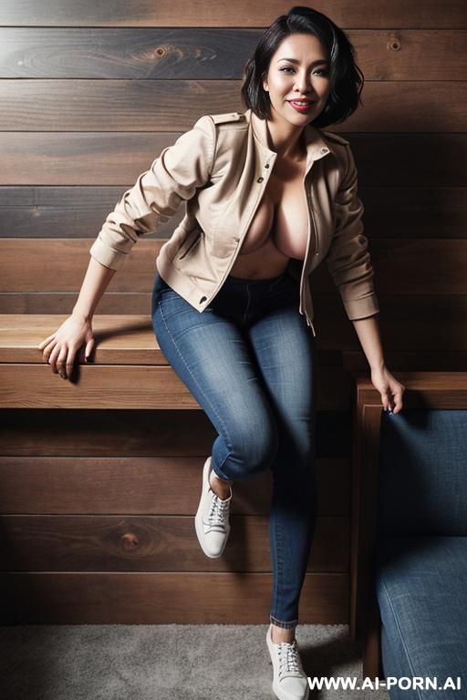 ((topless)) (texas babe) (tight jeans), (pretty face), (wide hips), (sweat body), (pretty face), (very very pretty face), (topless), (sweat), (natural plump tits), (perfect nipples), (((wood wall background))) - #main