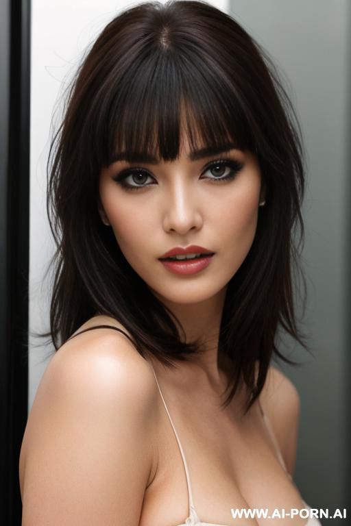 sexy bangs, close-up, eye makeup - #main