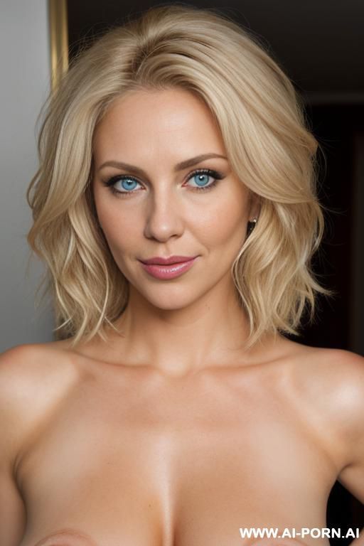 busty horny model, long massive saggy boobs, wavy blond hair, brown eyes, long massive saggy boobs, big lips, show full body, long boobs, big lips, (((soft light))), (side view), ((short hair)), (((ni make-up))), old babe, full body view - #main