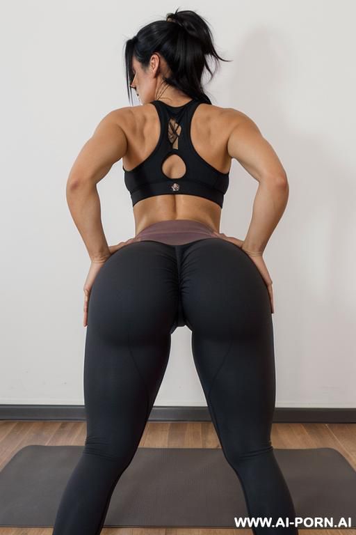 a really hot milf bending over showing her big ass off with long black hair - #main