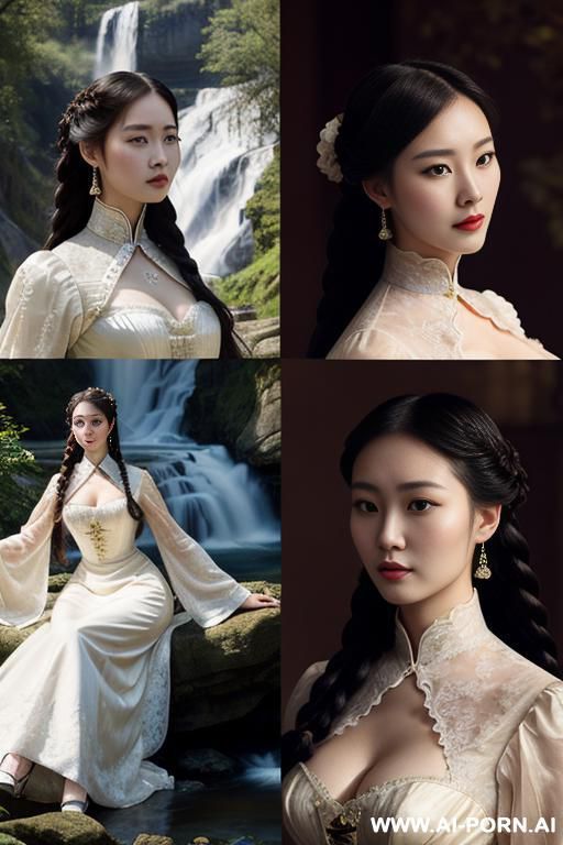multiple womans, multiple views, victorian dress, voluminous dress - #main