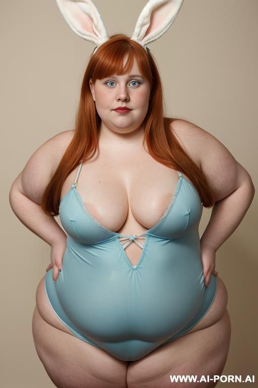 (((half body photo shot close up))). a (((british obese fat bbw redhead))), ((thick body, with love handless)). . dancing. - #main
