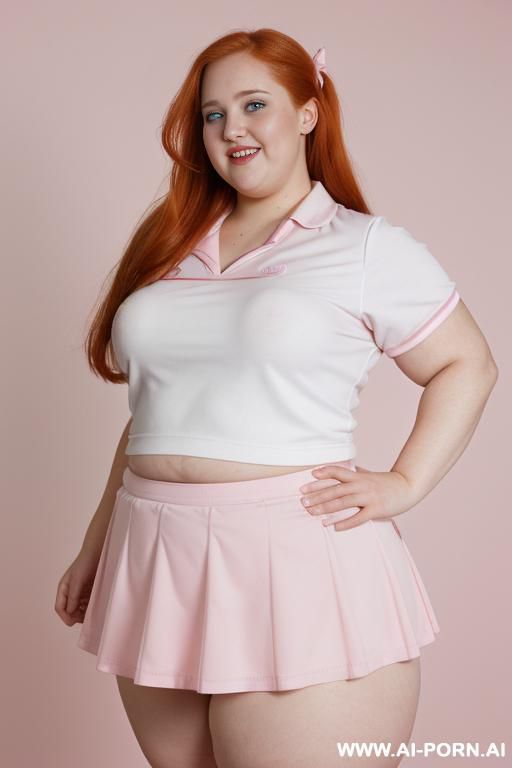 ((((half body photo shot close up)))). a (((british obese fat bbw redhead))), ((thick body, with love handless)). . dancing. - #main