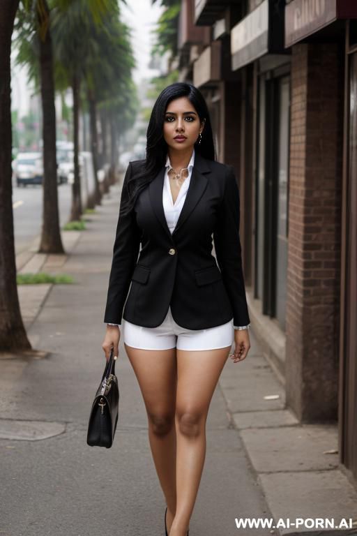blazer, skin tight hotpants - #main