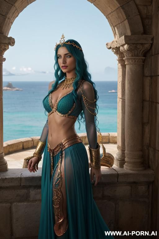 (((medium shot))), (front view), (looking at the viewer), (eye contact), (highly detailed figure), (highly detailed face), (highly detailed skin), water wizard, symmetrical noble face, symmetrical fit - #main