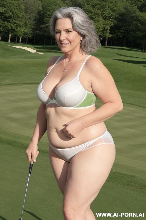 very hot suburban gilf bbw granny smile standing totally in a transparent morning gown, (((round full breasts in see through white bra))). old sexy curvy bbw granny. - #main