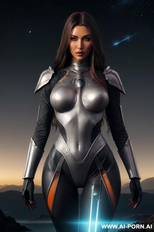 (front view), (looking at the viewer), (detailed face), (detailed body), (detailed hands), (detailed skin), well-toned slender atletic figure, silky long flowing hair, mystical makeup, eyes like gimlets, - #main