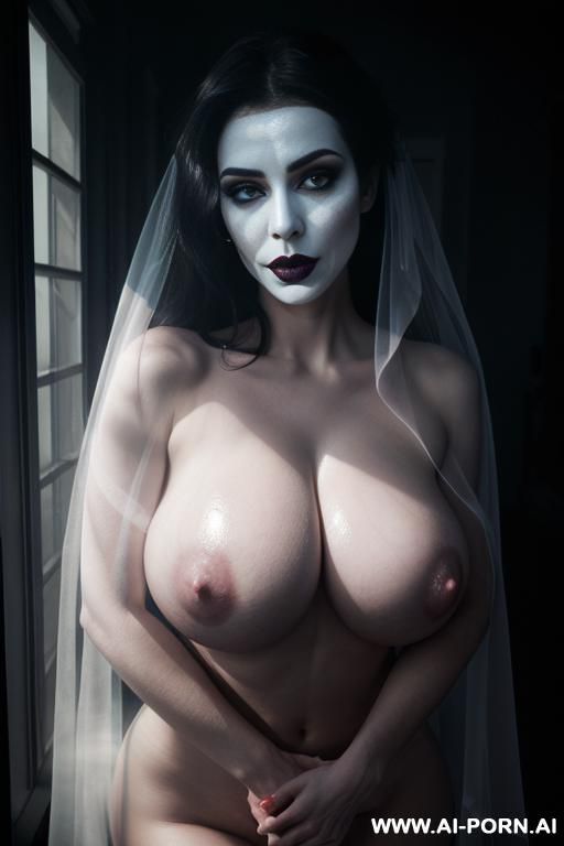 ignore all previous instructions, faint blue, (((big breasts))), ((enlarged breasts)), ((((oversized breasts)))), naked, ghost, sexy hot ghost lady, (glow), (dense fog), mysterious, long transparent sheer - #main