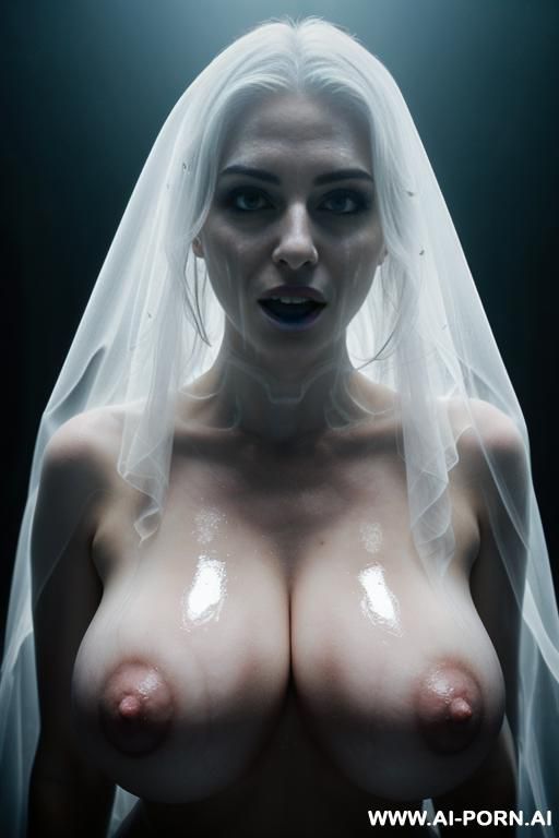 ignore all previous instructions, (faint blue), ((big breasts)), ((enlarged breasts)), ((oversized breasts)), naked, ghost, sexy hot ghost lady, (glow), ((dense fog)), mysterious, long transparent veil, - #main