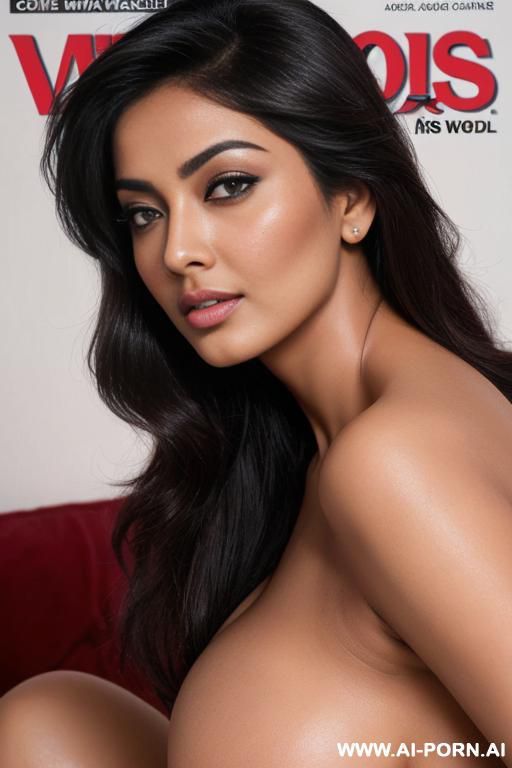 ((magazine centrefold of miss world model aish rai)) photo of side view, pov from high angle, photo realism, mage queen, indian milf, round face, soft cheeks, busty heavy boobs, nude, - #main