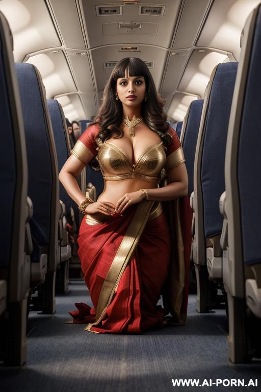 (kneeling down) (looking at the camera) (saree) - #main