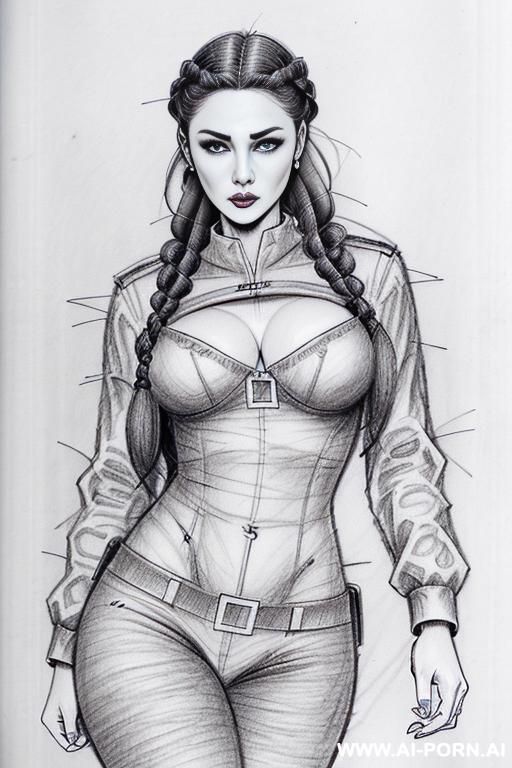 ((((mediun body shot)))) (((on three panels))) ((((each panel a different pose sexy)))) ((((image comic-drawing pencil style)))) down level shot ((((landscape office)))) ((((security guard)))) ((((walking)))) - #main